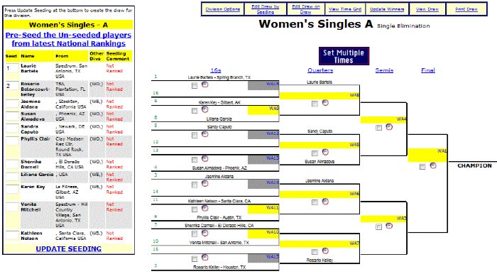 Tournament software for PCs